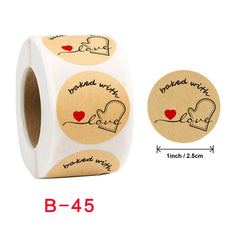Baked Cake Food Holiday Decoration Label Sticker, 2.5cm / 1inch