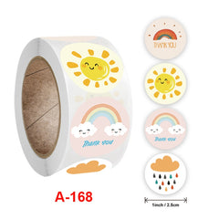 Round Floral Sticker Holiday Handmade Label, A-168 Sticker