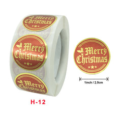 5 PCS Christmas Holiday Decoration Gift Sticker Label, 2.5cm / 1inch