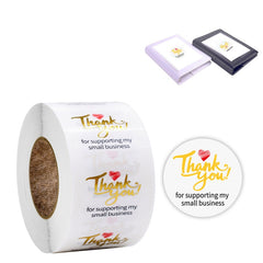 Transparent Hot Stamping Thank You Sticker Wedding Gift Decoration Label Envelope Seal Sticker, 2.5cm / 1inch