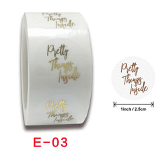 3 PCS Bronzing Sticker Sealing Sticker Gift Baking Decoration Label, 2.5cm/1inch