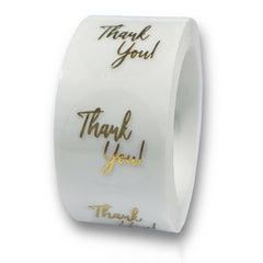 3 PCS Bronzing Thank You Baking Sticker Gift Decoration Label, Size: 2.5cm/1inch, E-01 Sticker