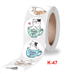 3 PCS Children Toy Stickers Office Stationery Decoration Label Sealing Sticker, K-47 2.5cm / 1inch
