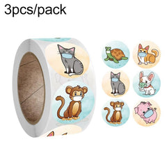3 PCS Reward Stickers Children Toys Stationery Decoration Label, K-43 2.5cm / 1inch