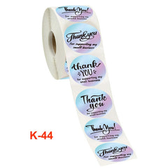 Roll Rainbow Laser Thank You Commercial Decorative Sticker Label Envelope Sealing Sticker, Size: 3.8 cm / 1.5 inch, K-44, K-45