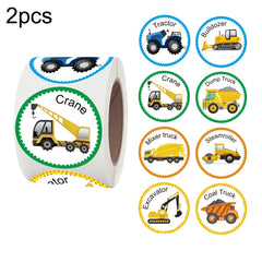 2 PCS Roll Children Reward Sticker Holiday Decoration Label, K-36-38 3.8cm / 1.5inch, K-37-38 3.8cm / 1.5inch