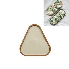Desktop Shallow Storage Tray Sundries Tray Jewelry Display Tray, , Oval (Warm Brown), , Triangle (Warm Brown), , Round (Warm Brown), , Oval (Dark Green), , Triangle (Dark Green), , Round (Dark Green), , Oval (Green Lotus), , Triangle (Green Lotus)     ...
