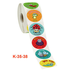 2 PCS Children Cartoon Reward Sticker Label, K-35-38 3.8cm / 1.5inch