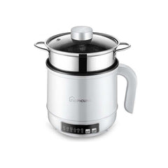 Multi-Function Electric-Cooker Mini Dormitory Student Cooking Rice Stir Frying Non-Stick Pot, 110V US Plug, White Manual Single Pot, White Manual Style with Steaming Grid, White Smart Single Pot, White Smart With Steaming Grid, Green Manual Single Pot ...