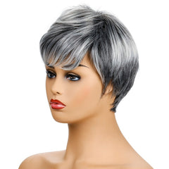 Ladies Fashion Realistic Wig Short Curly Hair Headgear