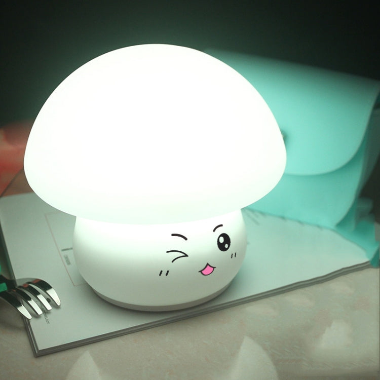 Silicone Colorful Mushroom Night Light Bedside Sleeping Table Lamp, 0.8W