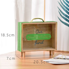 Wooden Piggy Bank Large Capacity Children Savings Box Creative Desktop Accessories