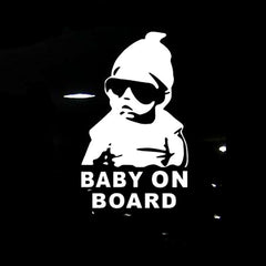 20pcs 14*9CM BABY ON BOARD Cool Rear Reflective Sunglasses Child Car Stickers Warning Decals, BABY ON BOARD