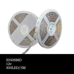 5m 300 LEDs SMD 5050 Full Spectrum LED Strip Light Fitolampy Grow Lights for Greenhouse Hydroponic Plant, Waterproof