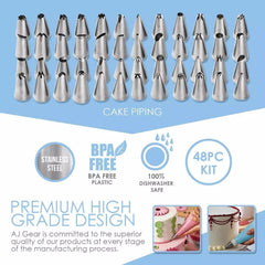 205 in 1 Cake Decorating Turntable Set Cake Decorating Mouth Baking Utensils, 205 PCS/Set