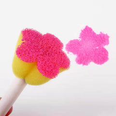 5 in 1 Sponge Stamp DIY Graffiti Items For Children, 10 Packs Mushroom Stick