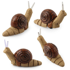 7701 Children Electric Infrared Remote Control Snail Simulation Tricky Pet, Snail(Gray), Snail(Brown)