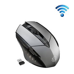 Inphic A1 6 Keys 1000/1200/1600 DPI Home Gaming Wireless Mechanical Mouse, Colour: Gray Wireless+Bluetooth 4.0+Bluetooth 5.0, Black Wireless+Bluetooth 4.0+Bluetooth 5.0, Black Wireless Charging Silent Version, Gray Wireless Charging Silent Version     ...