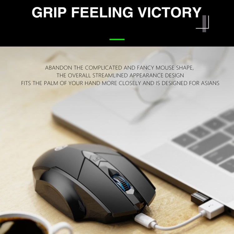 Inphic A1 6 Keys 1000/1200/1600 DPI Home Gaming Wireless Mechanical Mouse, Colour: Gray Wireless+Bluetooth 4.0+Bluetooth 5.0, Gray Wireless+Bluetooth 4.0+Bluetooth 5.0, Black Wireless+Bluetooth 4.0+Bluetooth 5.0, Black Wireless Charging Silent Version ...