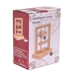 2 PCS Wooden 3D Educational Toys Space Thinking Untie Rope Game, Untie Rope Game