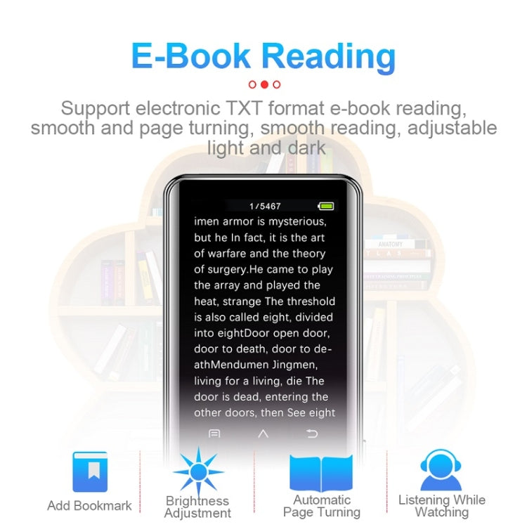 M13 High-Definition Noise Reduction Recorder Music MP4 Player, Support Recording / E-Book / TF Card, With Bluetooth (Black) 4GB, With Bluetooth (Black) 8GB, With Bluetooth (Black) 16GB, With Bluetooth (Black) 32GB, Without Bluetooth(Black) 4GB         ...