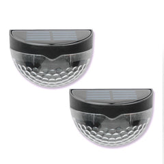 2 PCS LED Solar Wall Light Outdoor Semicircular Fence Garden Lawn Light
