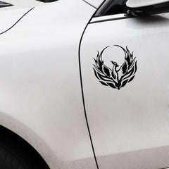 4 PCS Car Personality Decals Electric Car Stickers Decoration Fire Phoenix Totem, Fire Phoenix