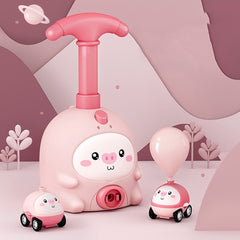 Children Educational Pneumatic Air Powered Car Balloon Scooter Toy, Pink Piggy (1 Car 6 Balloons), Pink Piggy (2 Cars 6 Balloons), Pink Piggy(1 Car 6 Balloons+Flying), Pink Piggy(2 Cars 6 Balloons+Flying), Blue Seal  (1 Car 6 Balloons)                 ...