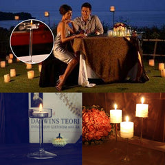 Glass Candlestick Luxury High Candlestick Romantic Dinner Decoration, 11.5cm, 16cm, 18.5cm