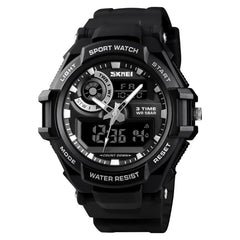 SKMEI 1357 Mens Multifunctional Sports Digital Watch Student Waterproof Watch, Red, Blue, Black