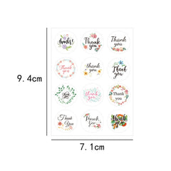 50 PCS THANK YOU Sealing Sticker 12 Thank You Round Sealing Sticker, Thankyou Stickers