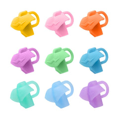 10pcs Children Calligraphy Posture Correction Grip Pen Tool Silicone Three-Finger Pencil Case, Random Colour Delivery, 50 PCS