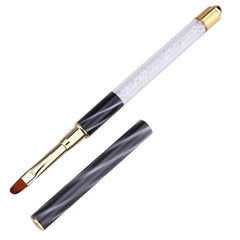 Cat Eye Pen Barrel Painted Pen With Diamond Light Therapy Nail Tool Light Therapy Pen, 1# Red Stripes (Flat Head), 2# Purple Stripes (Gradient), 3# White Stripes (Round Head), 4# Dark Blue Stripes (Oblique Head), 5# Dark Green Stripes (Short Cable)    ...