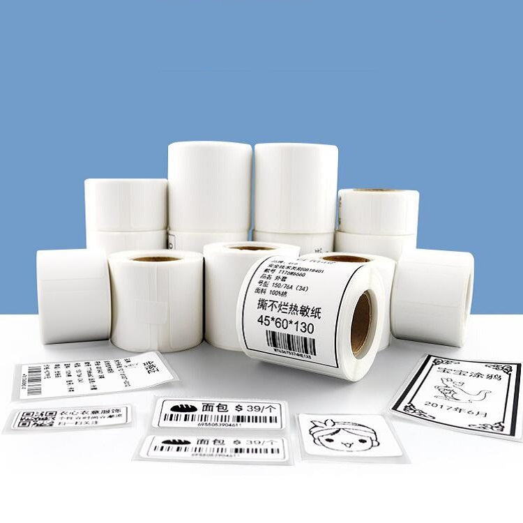 Thermal Label Paper Self-Adhesive Paper Fixed Asset Food Clothing Tag Price Tag for NIIMBOT B11 / B3S, Size: 45x15mm 400 Sheets, 30x20mm 320 Sheets, 30x30mm 230 Sheets, 30x40mm 180 Sheets, 40x20mm 320 Sheets, 40x30mm 230 Sheets, 40x80mm 95 Sheets      ...
