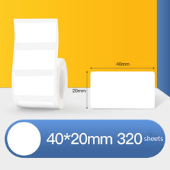 Thermal Label Paper Self-Adhesive Paper Fixed Asset Food Clothing Tag Price Tag for NIIMBOT B11 / B3S, Size: 45x15mm 400 Sheets, 30x20mm 320 Sheets, 30x30mm 230 Sheets, 30x40mm 180 Sheets, 40x20mm 320 Sheets, 40x30mm 230 Sheets, 40x80mm 95 Sheets      ...