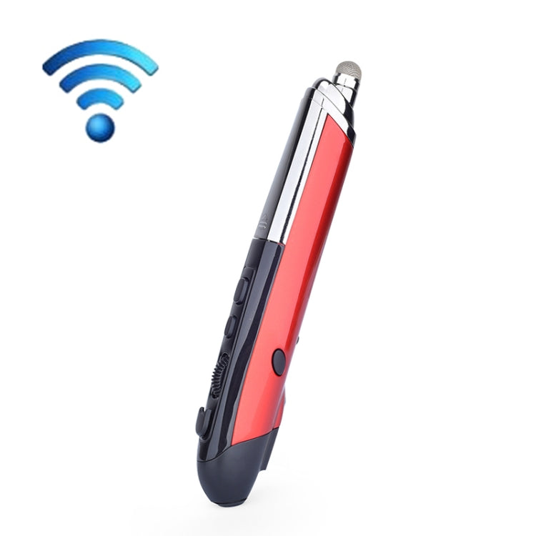 PR-08 1600DPI 6 Keys 2.4G Wireless Electronic Whiteboard Pen Multi-Function Pen Mouse PPT Flip Pen, White, Red, Blue, Black, Silver Gray