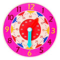 KBX-974 5 PCS Time Cognition Digital Clock Children Early Education Toy, Red, Rose Red, Sky Blue, Royal Blue, Green, Orange