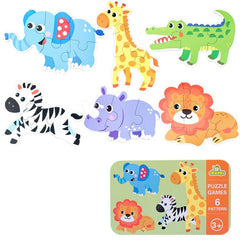 DUOQU Children Early Education Picture Puzzle Toy Box Set, Ocean Animal, Dinosaur, Wild Animal, Livestock  Animal, Transportation