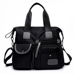 Waterproof Oxford Cloth Handbag Casual Nylon Shoulder Diagonal Bag Female Bag Canvas Bag, Purple, Black, Red, Blue
