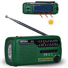 DE13 Hand-Cranked Power Full Band Solar Charging Emergency Outdoor Radio