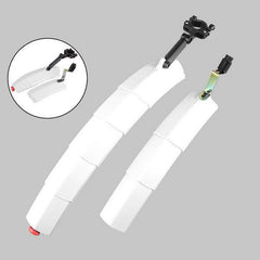 Bicycle Telescopic Folding Mudguard  27.5 Inch Extended Water Retaining LED Taillight