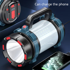 LED Mountaineering Waterproof Patrol USB Charging Flashlight with Power Bank Function, 4800mAh