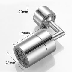720-Degree Universal Rotating Faucet Anti-Splash Spout Filter Dual-Function Faucet, Three Sections, Two Sections
