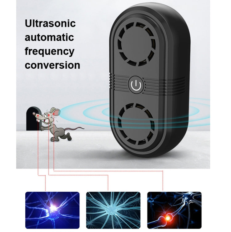 BG307 Ultrasonic Mole Repellent Mosquito Repellent Household Indoor Double Horn Electronic Insect Repellent, EU Plug 220V, UK Plug 220V