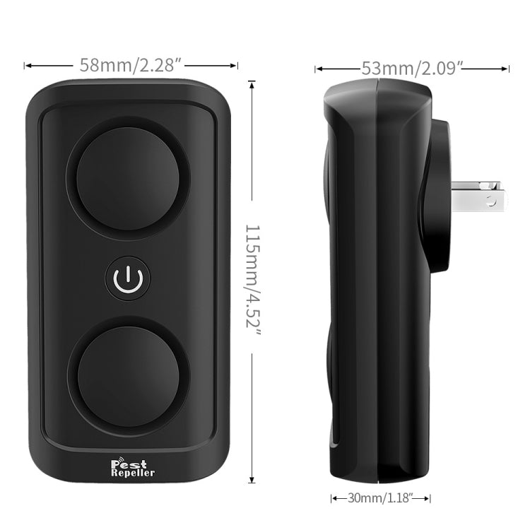 BG302 Dual-Speaker Intelligent Frequency Conversion Mosquito Repellent Ultrasonic Insect Repellent, US Plug 110V, EU Plug 220V