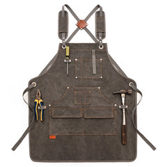 Canvas Apron Barber Roasting Cafe Gardening Woodworking Men And Women Work Clothes, Adult Models, For Children 47cm, For Children 57cm