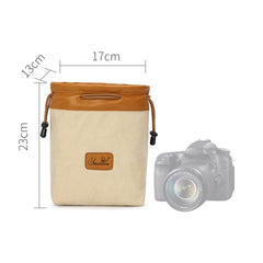 S.C.COTTON Liner Bag Waterproof Digital Protection Portable SLR Lens Bag Micro Single Camera Bag Photography Bag, Beige L, Carbon Black L, Gray L, Beige M, Carbon Black M, Gray M, Beige S, Carbon Black S, Gray S