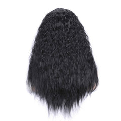 Matte Realistic Corn Perm Long Curly Hair Woolen Volume Wig Headgear, Black, Black Gradient Deep Purple, Black Gradient Dark Milky Gray, Black Gradient Milky Gray, Black Gradient Light Milky Gray, Black Gradient Sapphire Blue, Light Brown              ...