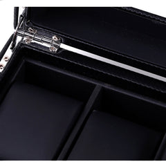 Woven Pattern PU Leather Watch Box Jewelry Storage Display Box, 6 Bits, 12 Bits