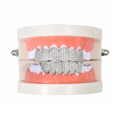 Halloween Accessories Micro-Inlaid Zircon Hip-Hop Braces, Gold Suit, Silver Suit, Gold Upper Teeth, Gold Lower Teeth, Silver Upper Teeth, Silver Lower Teeth